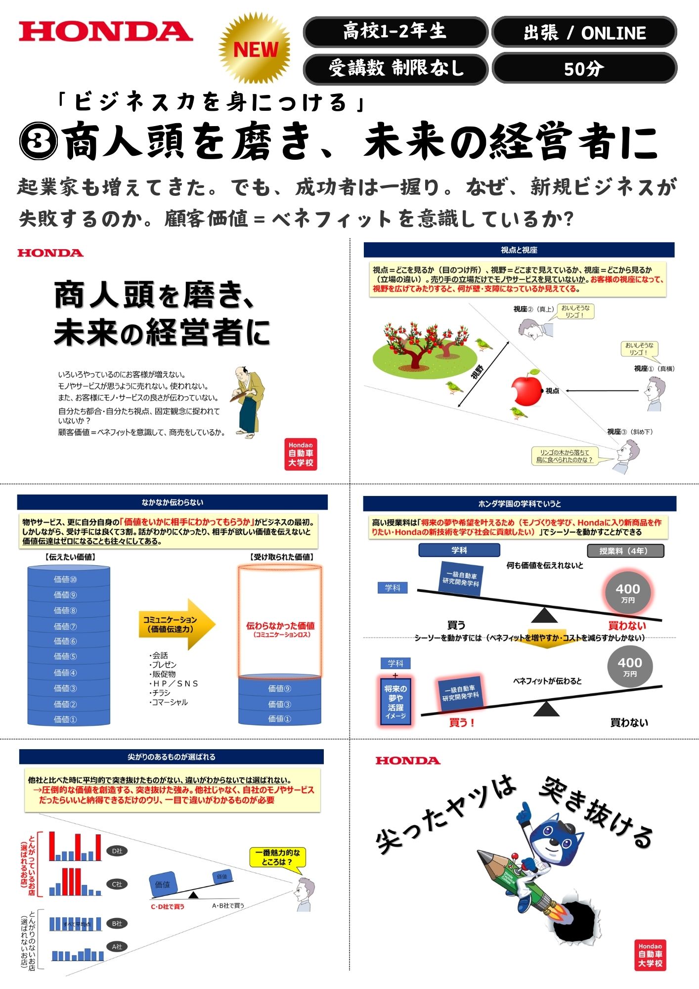 【新規受付！】出張授業に新たなプログラム：ビジネス力を身につける『商人頭を磨き、未来の経営者に』を追加！！